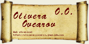 Olivera Ovčarov vizit kartica
